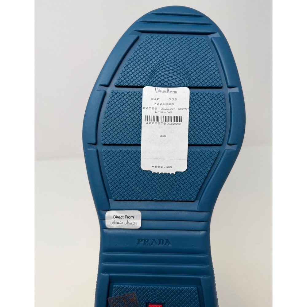 Prada Americas Cup Rubber Sneaker Lagoon Blue Size 8 US 7 Prada - Picture 7 of 13